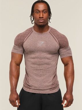 Gymshark Devant Seamless T-Shirt Brown